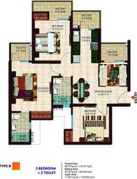 3 BHK Apartment / Flat for sale in Nirala Estate Phase 2 Techzone - 4 ...