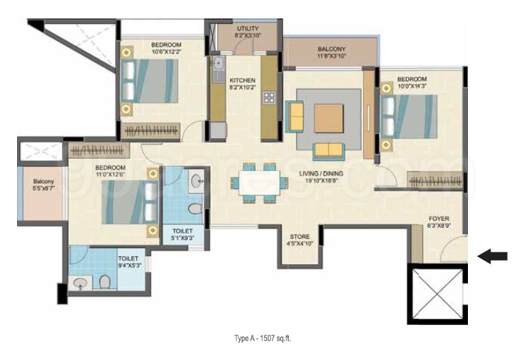 Nitesh Estates Builders Nitesh Caesars Palace Floor Plan
