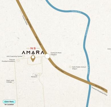 NS Developers NS Amara Map - Dagapur, Siliguri Location Map