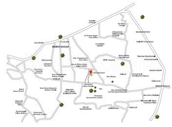 Indira Nagar Bangalore Map Nsl Infratech Builders Luminaire Villa Map - Indira Nagar, Bangalore East  Location Map