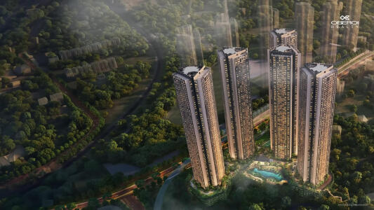 Oberoi Garden City Aerial View