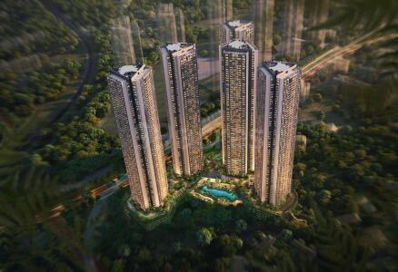 Oberoi Garden City Thane Aerial View