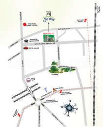 Orbit Group Orbit Sky View Map - Noongola Basti, Kolkata North Location Map