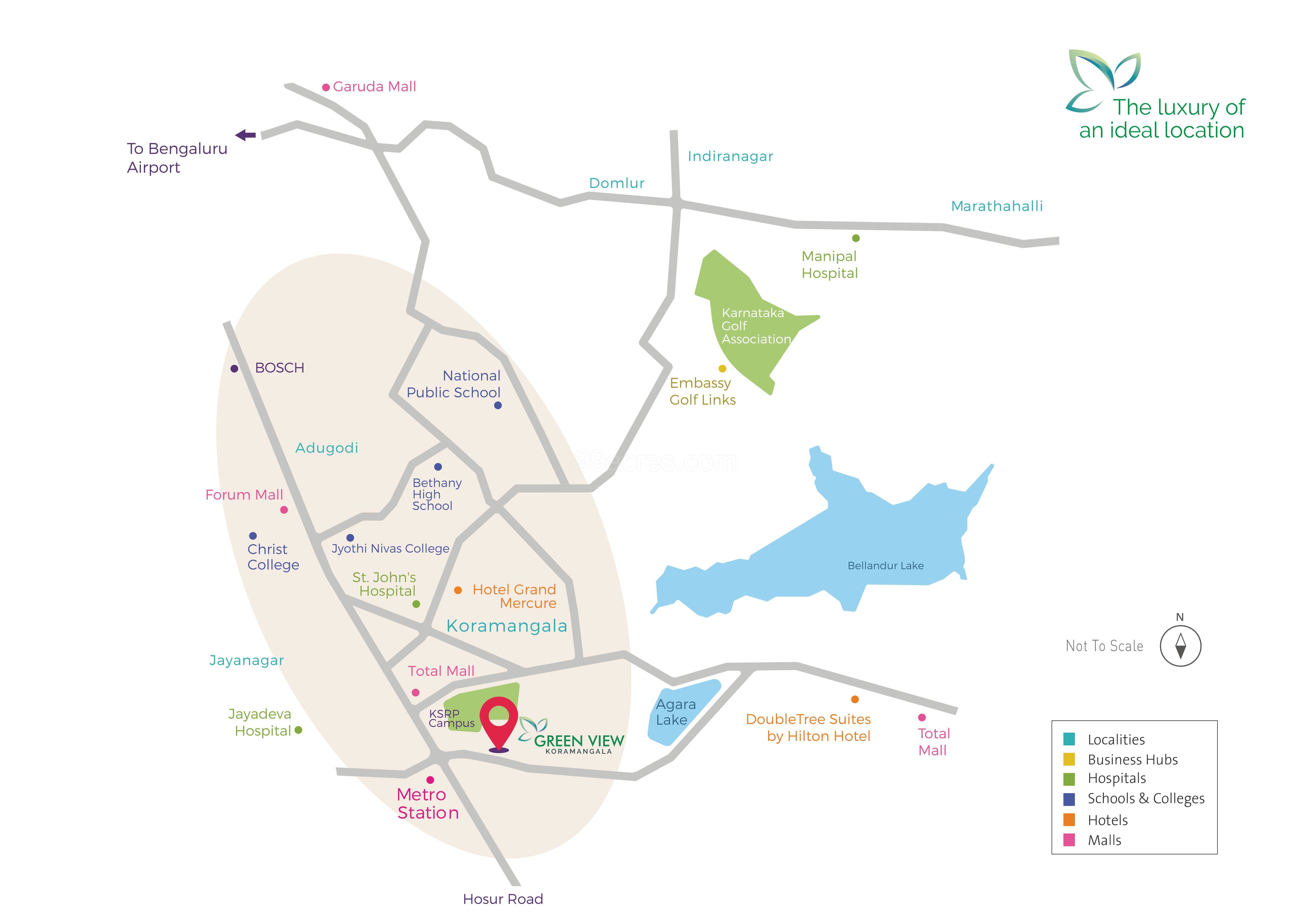 Ozone Group Ozone Green View Map Koramangala Bangalore South