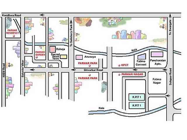 Fatima Nagar Pune Map Parmar Group Pune Parmar Kpct Map - Fatima Nagar, Pune Location Map