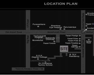 Pavani Group Pavani Sreshta Map - Silver Springs Layout, Old Airport ...