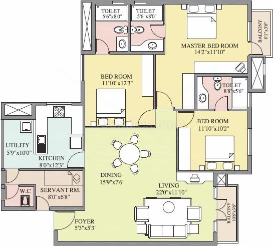 Prestige Group Prestige Kensington Gardens Floor Plan Jalahalli