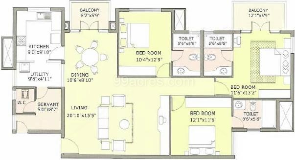 Prestige Group Prestige Kensington Gardens Floor Plan Jalahalli