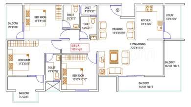 2 BHK Apartment / Flat for sale in Prithvi Castles Siddhartha Layout ...