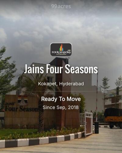 Jains Four Seasons Kokapet, Hyderabad Resale Price List, Brochure