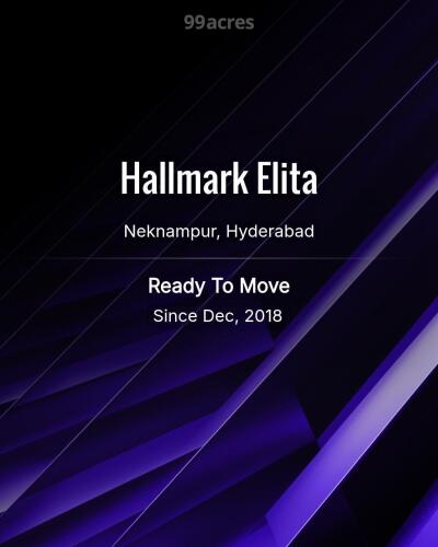Hallmark Elita Neknampur, Hyderabad Resale Price List, Brochure