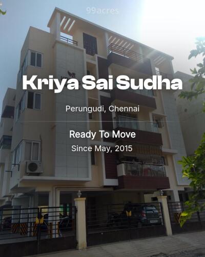 Kriya Sai Sudha Perungudi, Chennai Resale Price List, Brochure