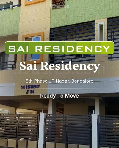 Sai Residency 8th Phase JP Nagar, Bangalore Resale Price List