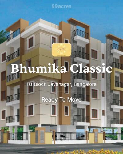 Bhumika Classic 1st Block Jayanagar, Bangalore Resale Price List