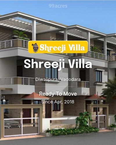 Shreeji Villa Diwalipura, Vadodara Resale Price List, Brochure