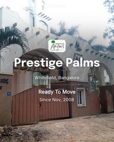 Prestige Palms Whitefield, Bangalore Resale Price List, Brochure