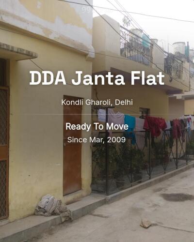 DDA Janta Flat Kondli Gharoli, Delhi Resale Price List, Brochure