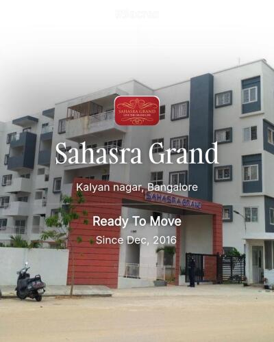 Sahasra Grand Kalyan nagar, Bangalore Resale Price List, Brochure
