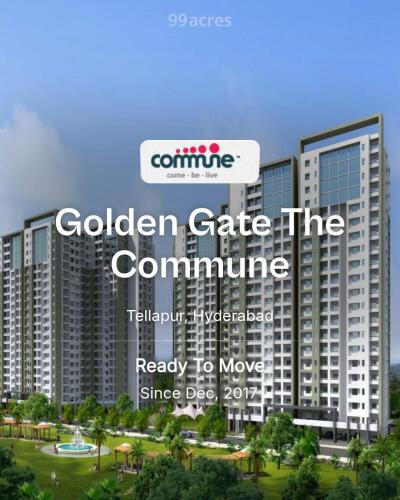 Golden Gate The Commune Tellapur, Hyderabad Resale Price List