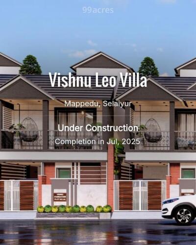 Vishnu Leo Villa Mappedu, Selaiyur Price List Brochure, Floor