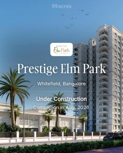 Prestige Elm Park Whitefield, Bangalore Price List Brochure