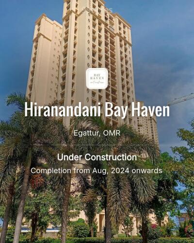 Hiranandani Bay Haven Egattur, OMR Price List Brochure, Floor