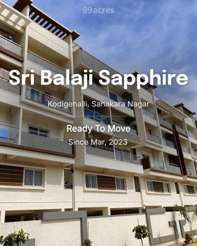 Sri Balaji Sapphire Kodigehalli, Sahakara Nagar Resale Price List