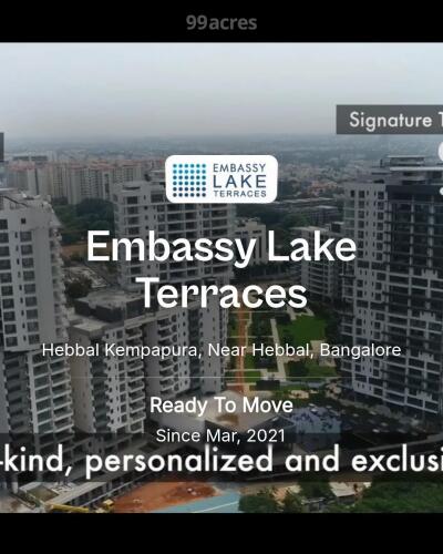 Embassy Lake Terraces Hebbal Kempapura, Near Hebbal, Bangalore