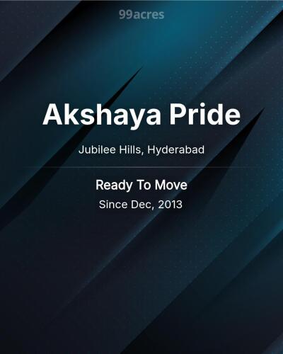 Akshaya Pride Jubilee Hills, Hyderabad Resale Price List, Brochure