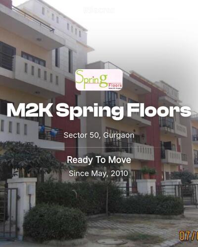 M2K Spring Floors Sector 50, Gurgaon Resale Price List, Brochure