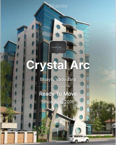 Crystal Arc Bhayli, Vadodara Resale Price List, Brochure, Floor