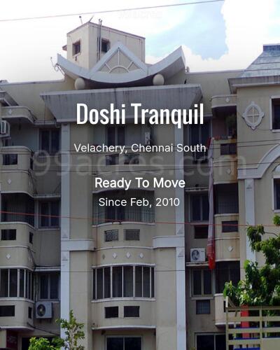Doshi Tranquil Velachery, Chennai South Resale Price List