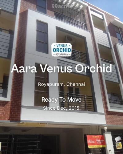 Aara Venus Orchid Royapuram, Chennai Resale Price List, Brochure