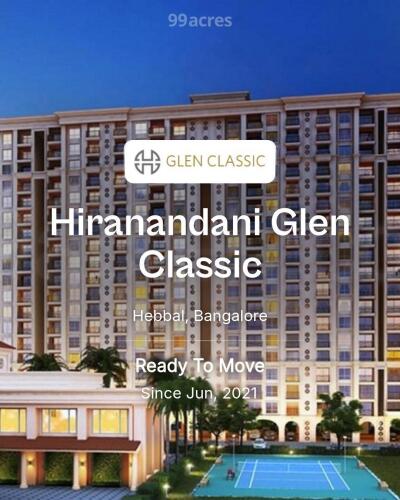 Hiranandani Glen Classic Hebbal, Bangalore Resale Price List