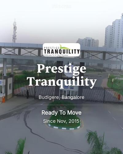 Prestige Tranquility Budigere, Bangalore Resale Price List