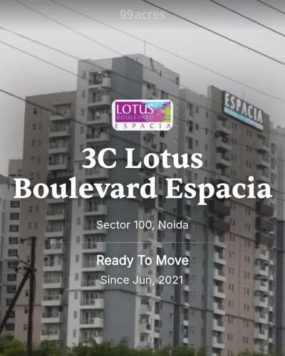 3C Lotus Boulevard Espacia Sector 100, Noida Resale Price List
