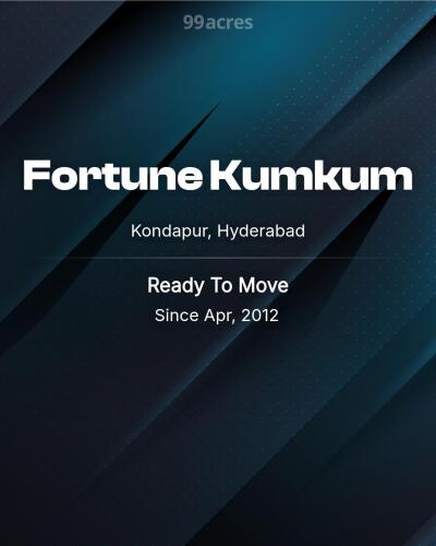 Fortune Kumkum Kondapur, Hyderabad Resale Price List, Brochure