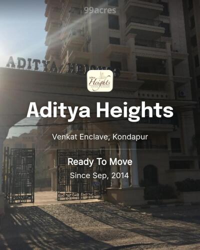 Aditya Heights Venkat Enclave, Kondapur Resale Price List