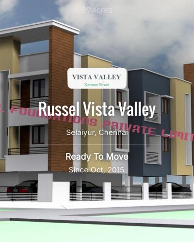 Russel Vista Valley Selaiyur, Chennai Resale Price List, Brochure