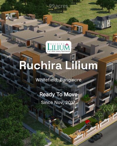 Ruchira Lilium Whitefield, Bangalore Resale Price List, Brochure
