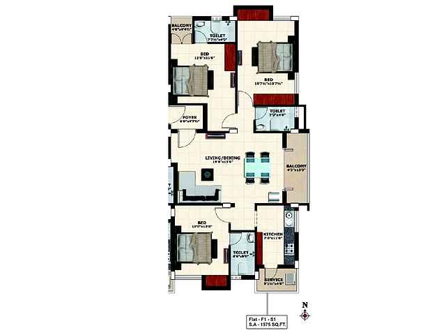 Rs Promoters And Developers Rs Elegance Floor Plan Medavakkam Chennai South