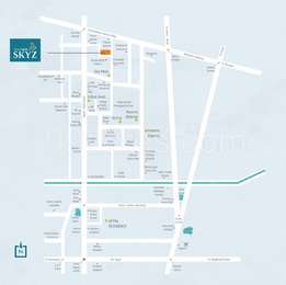 Raamah Group Raama Skyz Map - Sama Savli Road, Vadodara Location Map