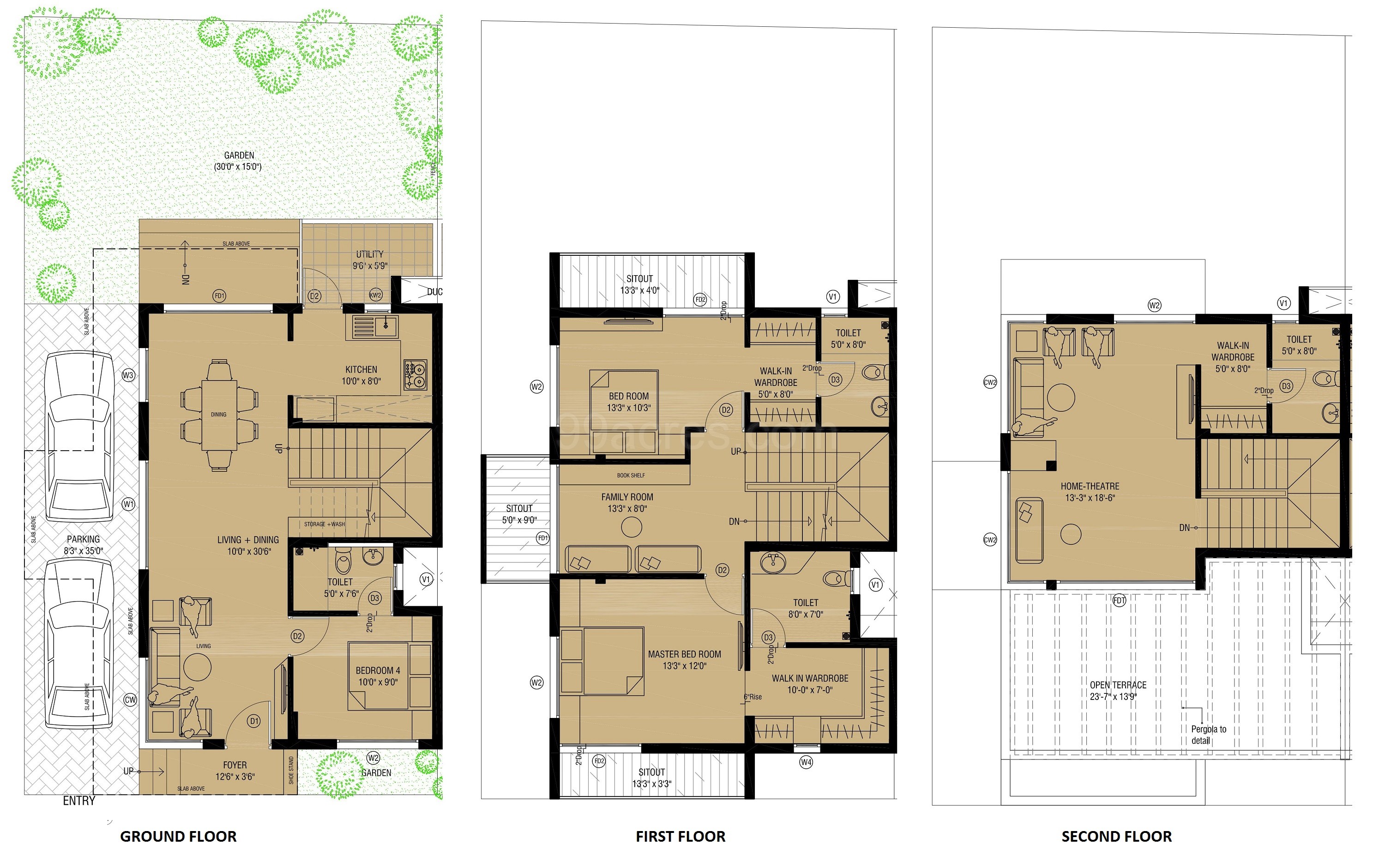 Radiance Realty Iris Floor Plan Sri 3bhk 4t Home Theater 3