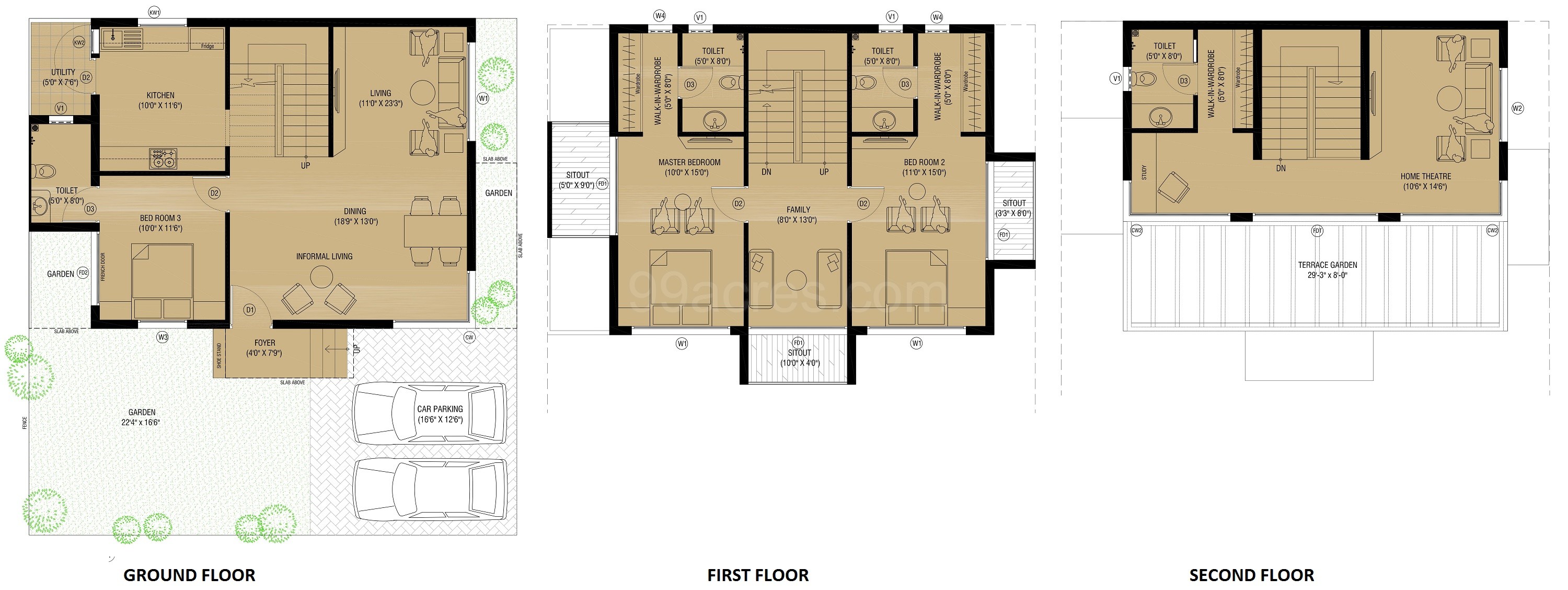 Radiance Realty Iris Floor Plan Sri 3bhk 4t Home Theater 2