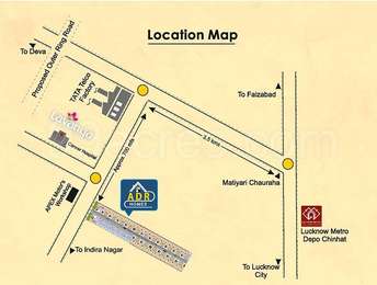 Lucknow To Faizabad Road Map Rajari Buildwell Adr Homes Map - Faizabad Road, Lucknow Location Map