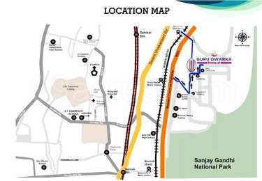 AVA Lifespaces Guru Dwarka Map - Dahisar East, Mumbai Location Map