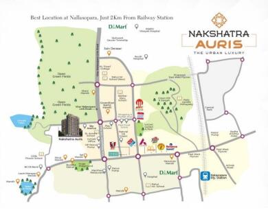 Rajlaxmi JSB Realty LLP Rajlaxmi Nakshatra Auris Map - Nalasopara West ...