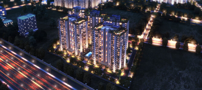 Ramprastha Greens The Platinum Aerial View