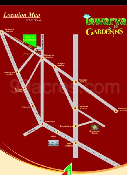 Rk Township Group Rk Iswarya Gardenns Map Sabbavaram Visakhapatnam Location Map