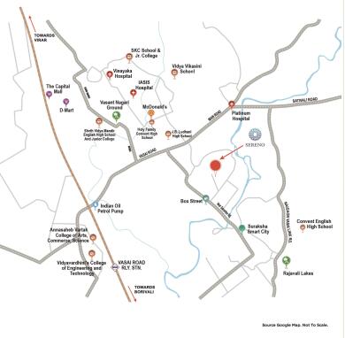 Ruparel Realty and AVA Life Spaces Ruparel Sereno Map - Vasai East ...